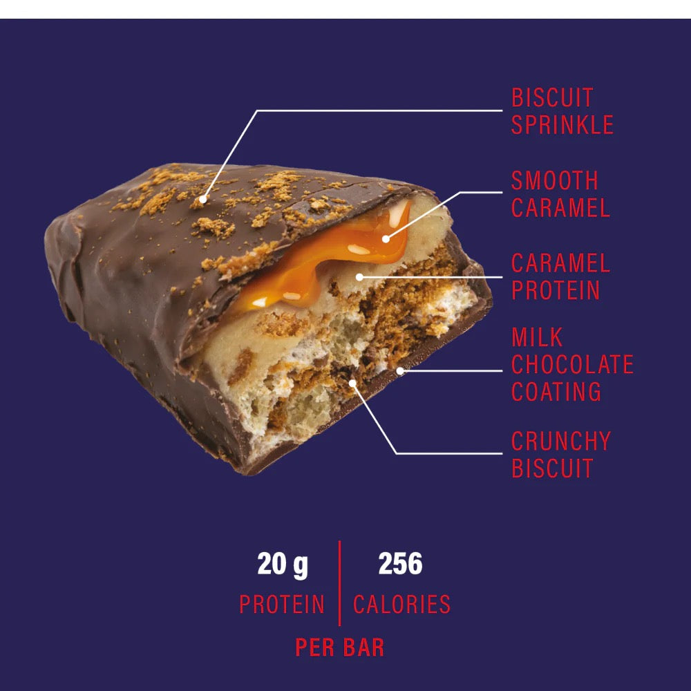 Caramel Biscuit Crunch Layered Protein Bar