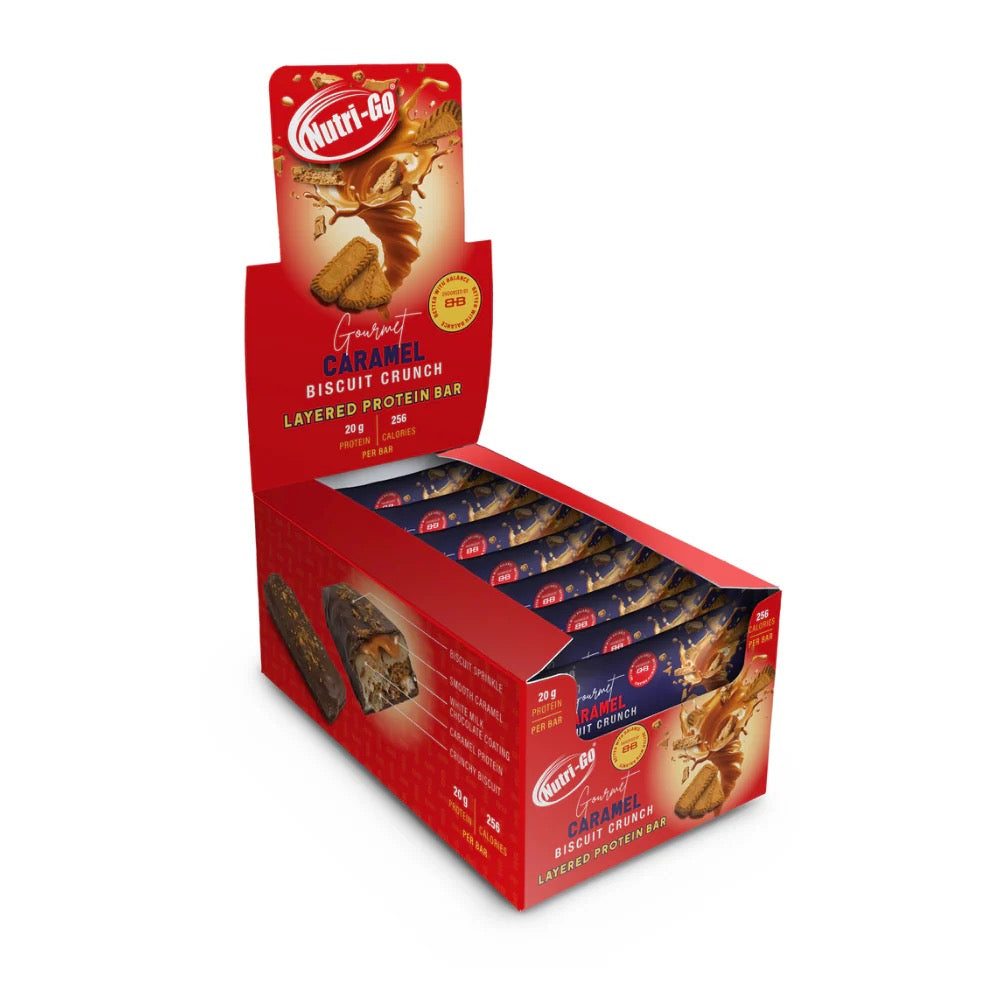 Caramel Biscuit Crunch Layered Protein Bar